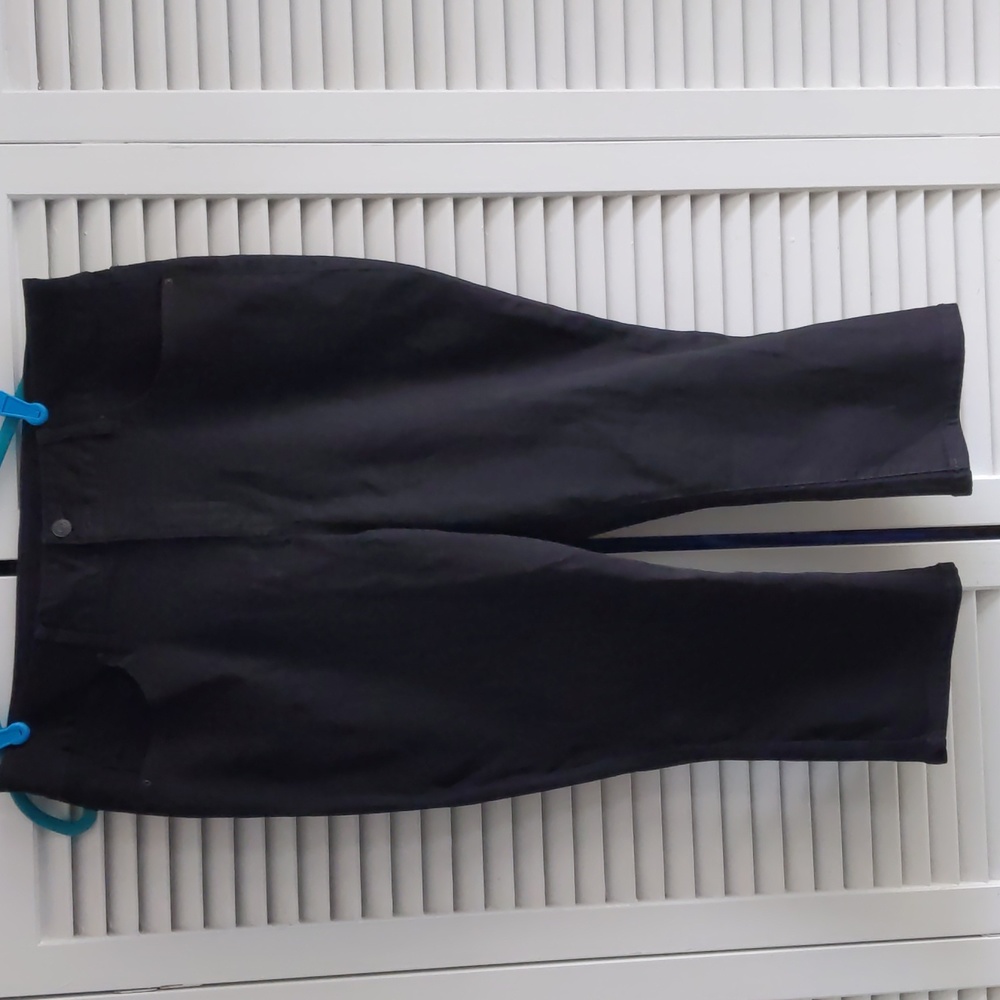Royalty for me jet black slim stretch crop jeans 16w high rise